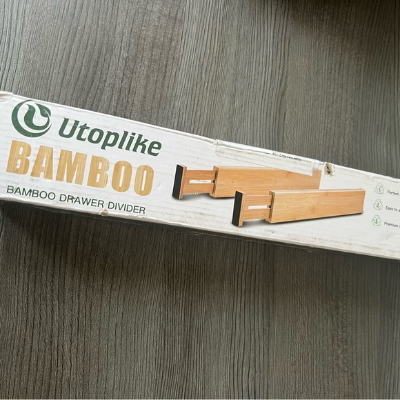 Bamboo 4Pcs Drawer Dividers Bamboo Separators Organization Expandable Organizers - Picture 1 of 6